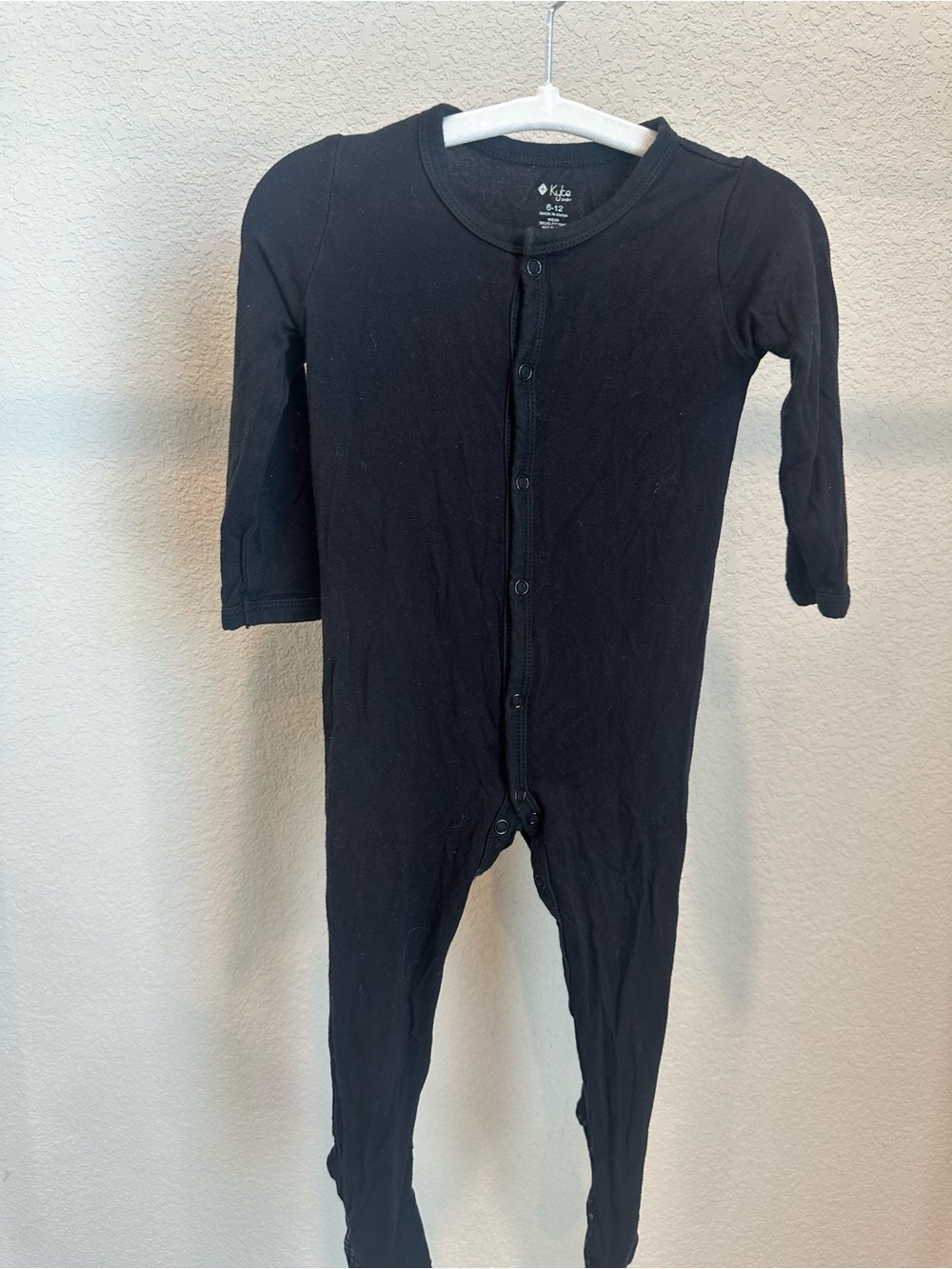 Kyte BABY Black Snap-Front baby One-Piece Footies